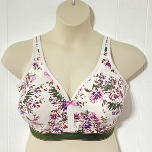 Cacique LIGHTLY LINED No Wire FULL COVERAGE Floral 42DDD Bra